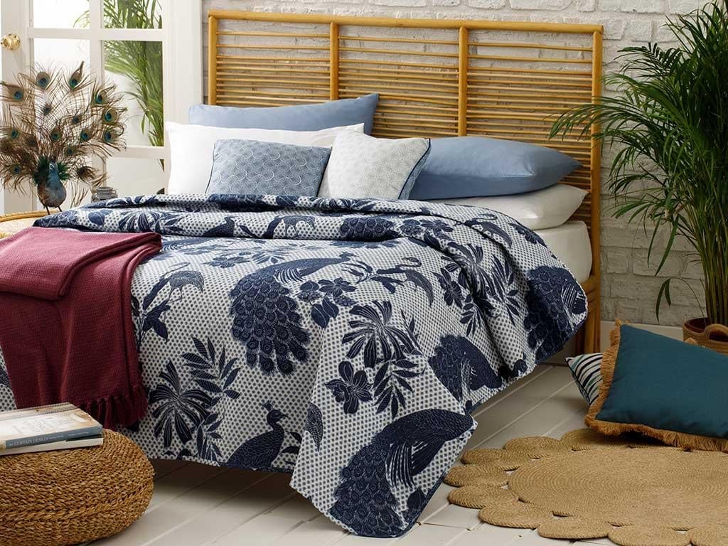 Peafowl  King Size  CUVERTURĂ MULTIFUNC 220x240 cm Dark Blue