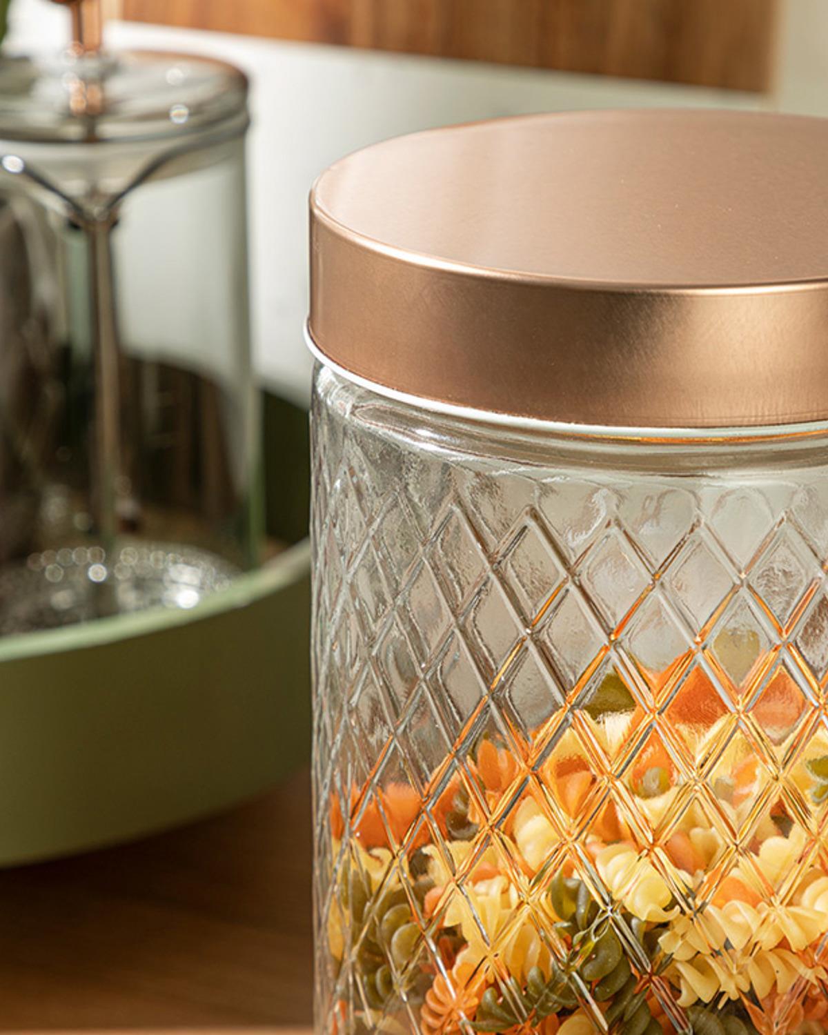 Peggy Glass Storing Jar 1800 ml Bronze