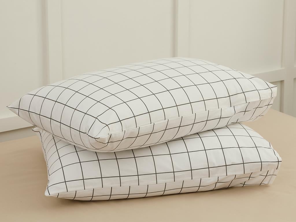 Plain Check Kombin Cottony Set 2  FAȚĂ DE PERNĂ 50x70 cm White