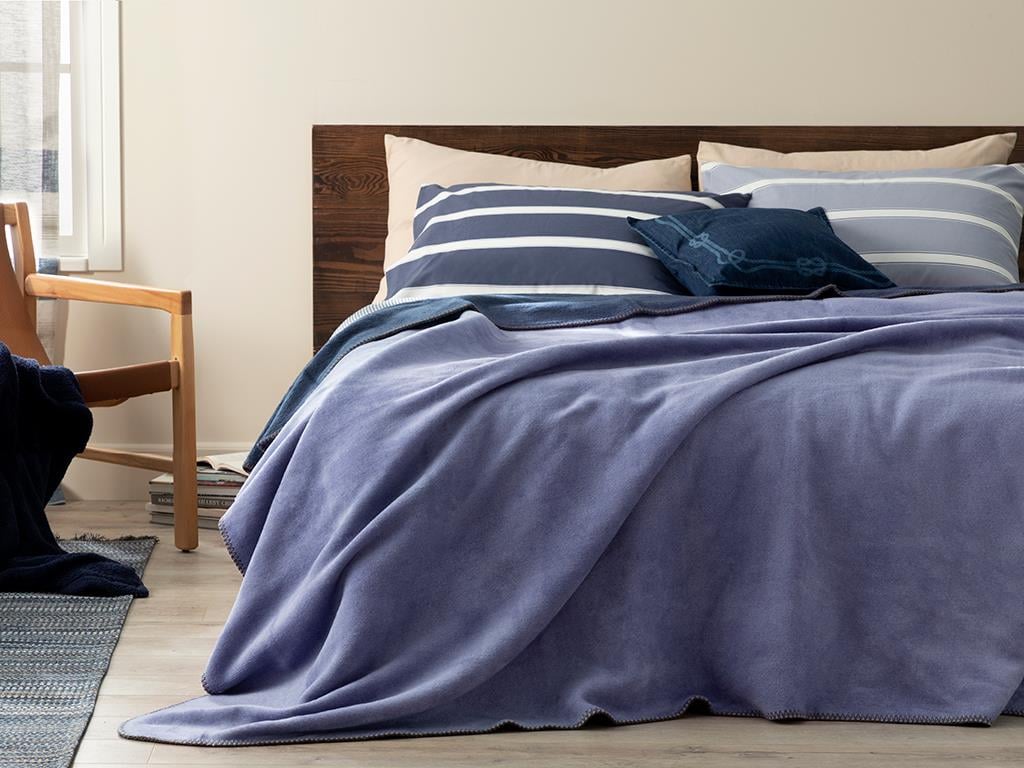 Plain Cottony For One Person  PĂTURĂ 150x200 cm Dark Blue- Blue