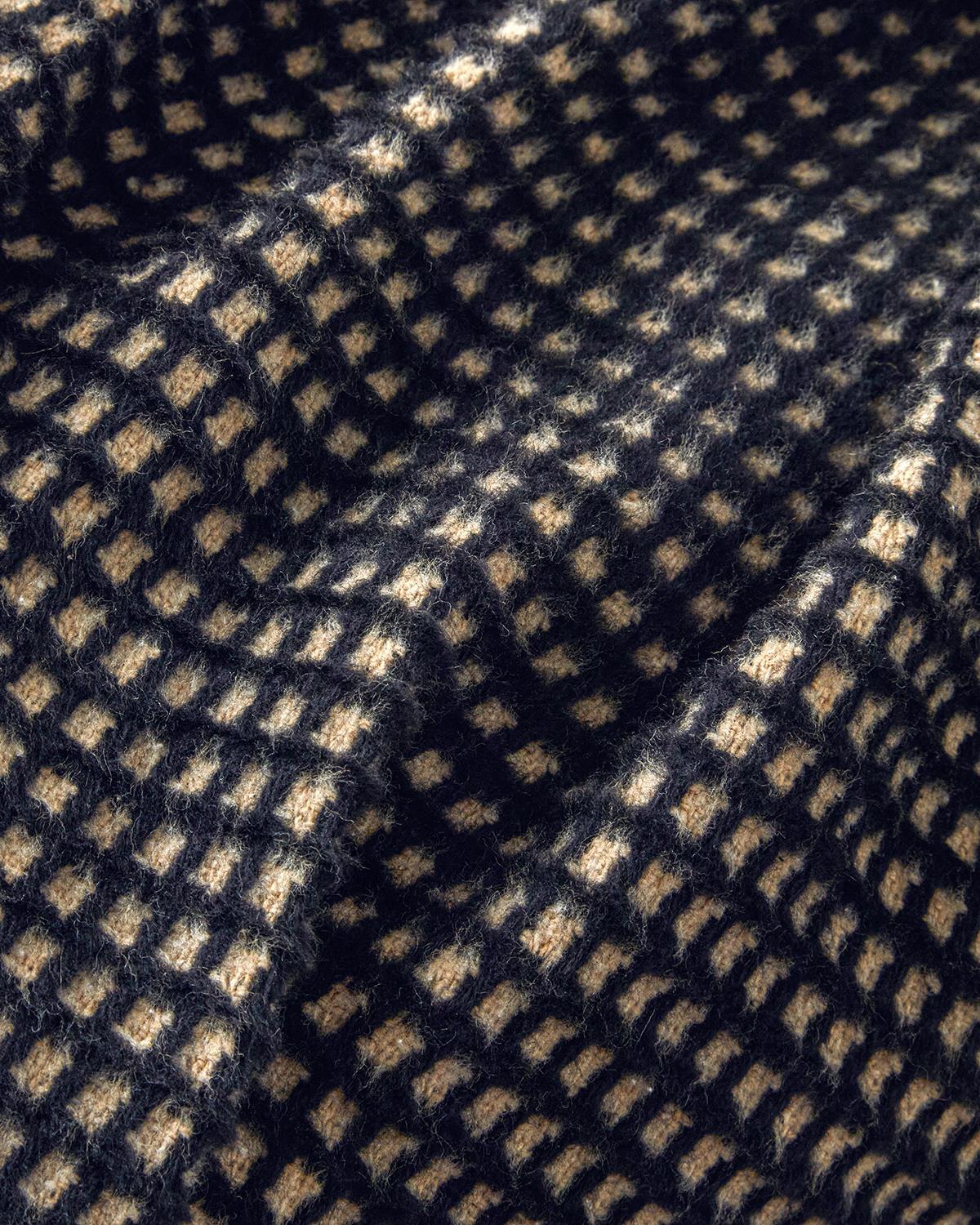 Plain Cu Bumbac Waffle Pătură Televizor 110x170 cm. Antracit - Bej
