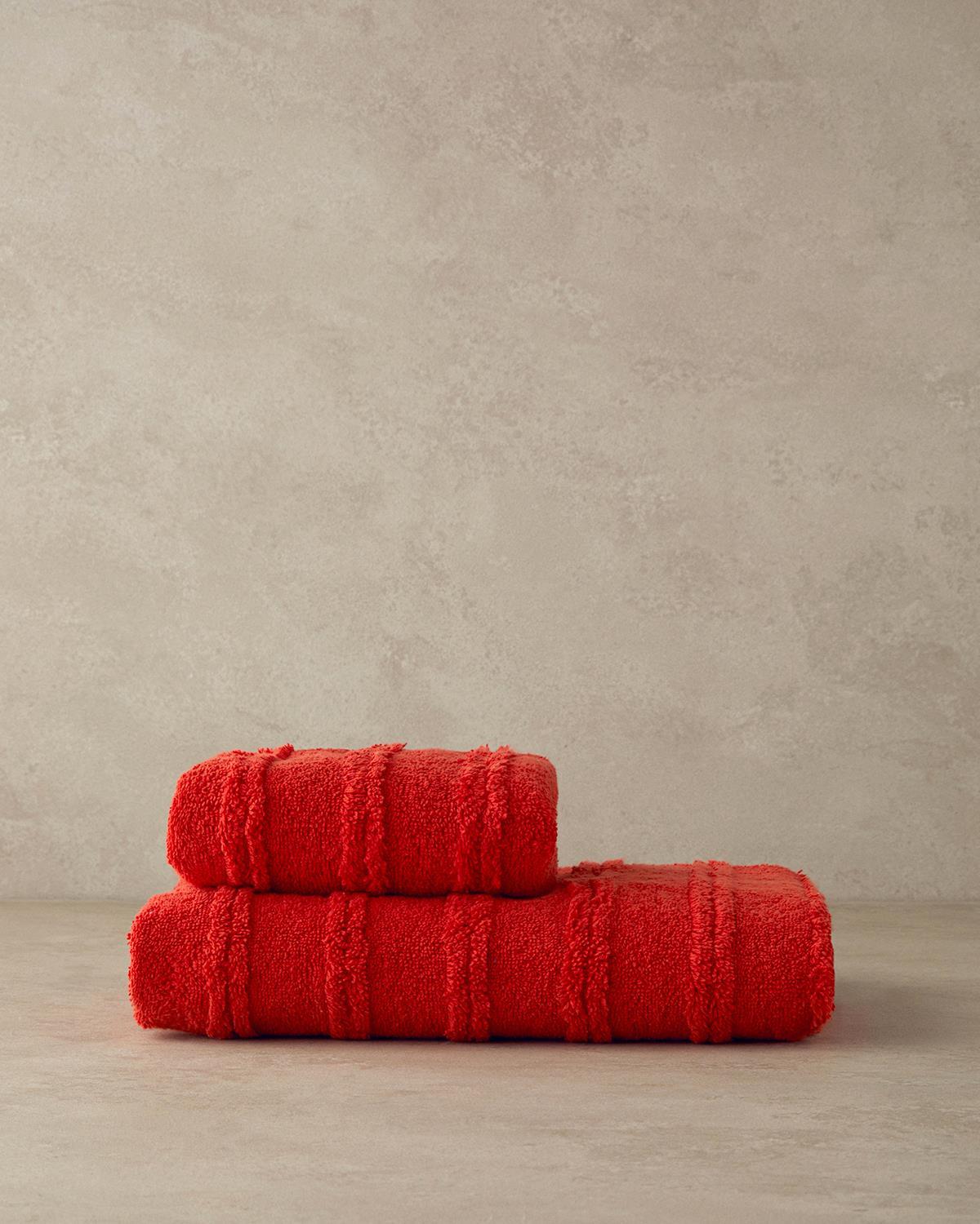 Plume Way Cu Bumbac Prosop De Mâini 30x45 cm Roșu