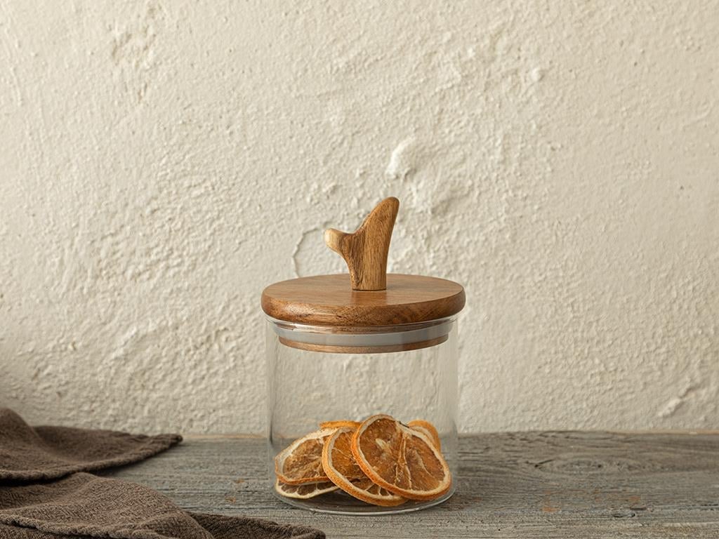Poli Borosilicate Glass Jar 720 ml Transparent
