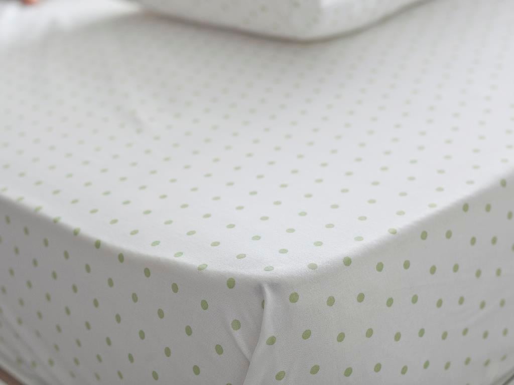 Polka Dot Nou Bumbac Dublu Cearșaf 240*260 Cm Verde