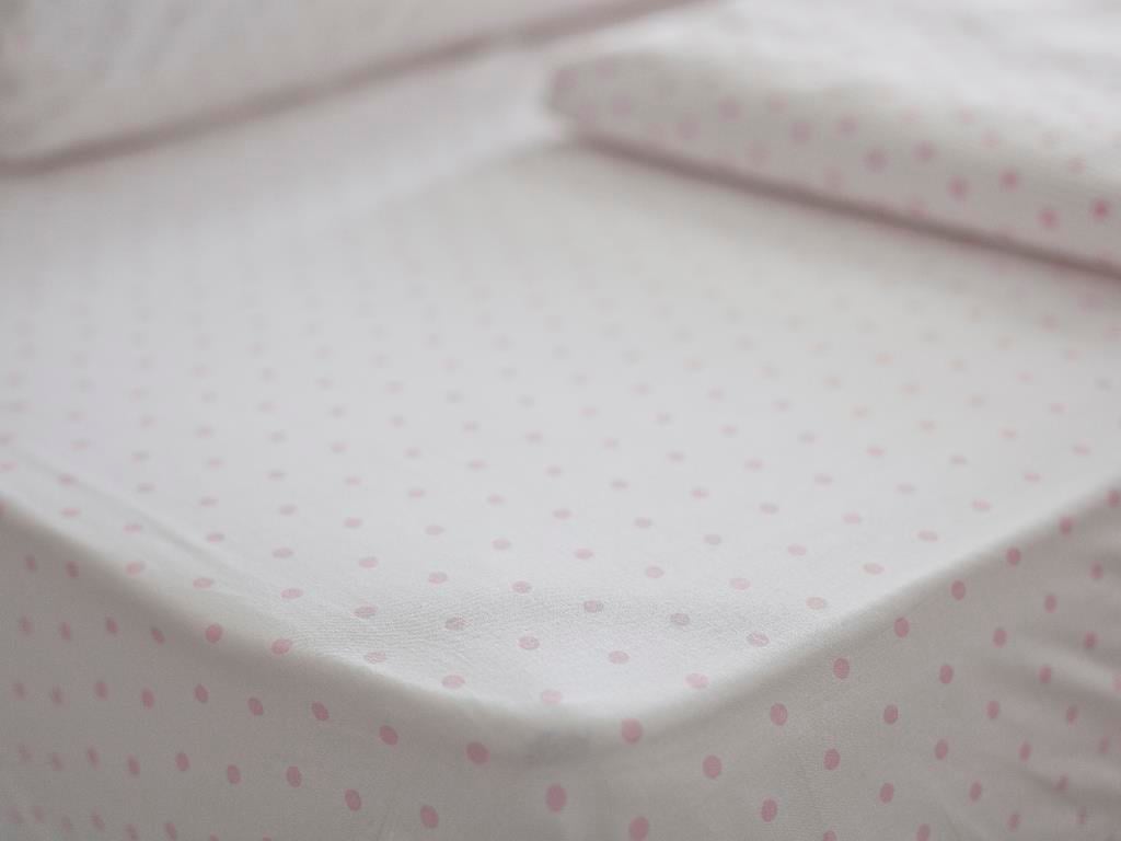 Polka Dot Nou Bumbac Single Cearșaf 160*240 Cm Roz