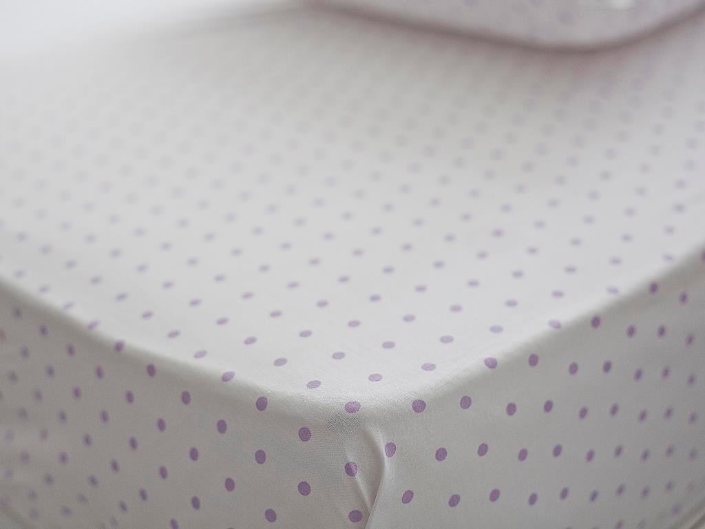 Spotted New Cotton For One Person Sheet 160x240 cm Lilac.
