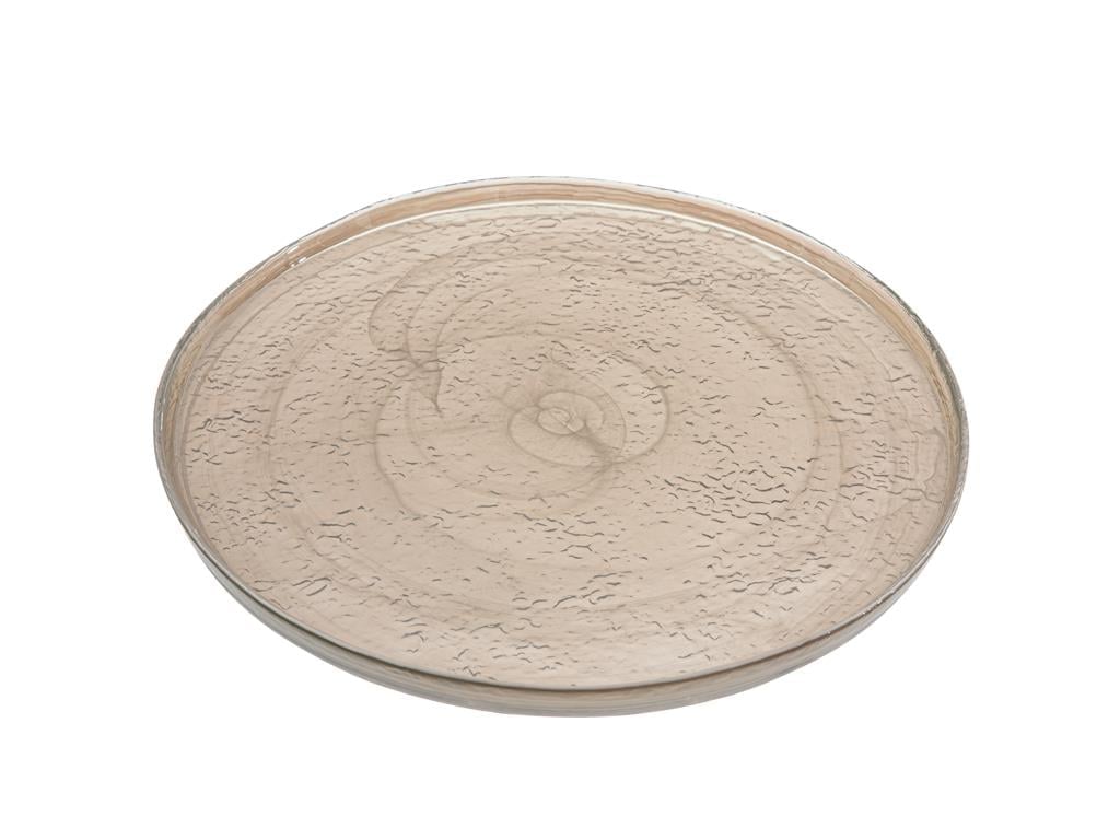 Porpois Glass Service Plate 27 cm Brown