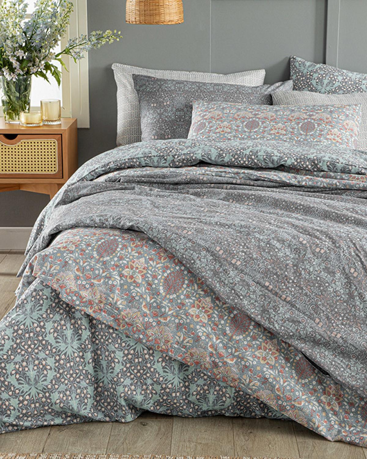 Primrose Easy Iron For One Person Duvet Cover Set Pack 160x220 cm Dark Blue