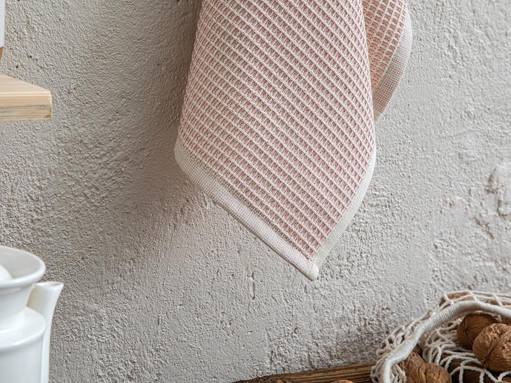 Prosop de bucătărie, Relief, bumbac, 30x50 cm, roz
