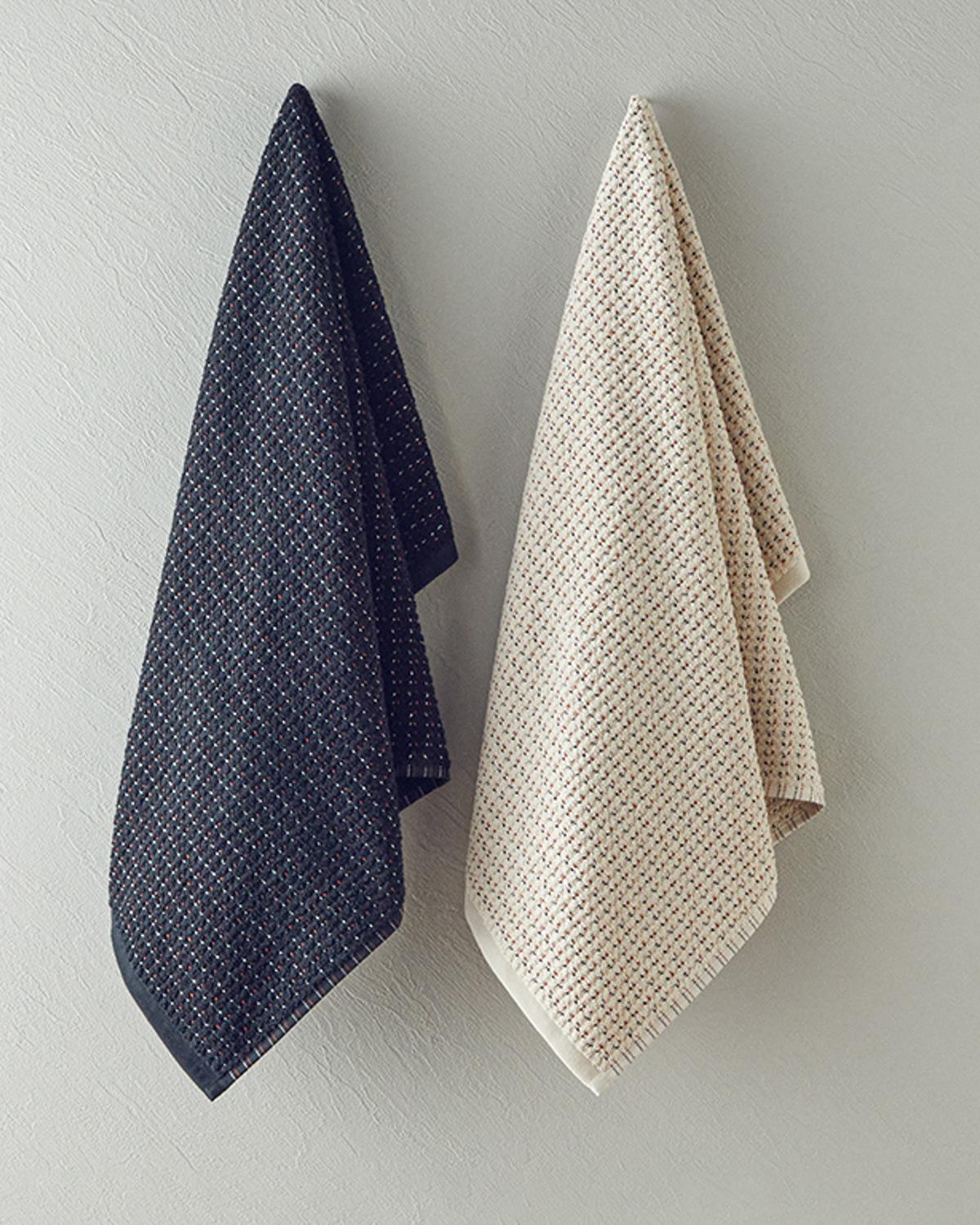 Modern Check Cottony Face Towel 50x80 cm Light Beige