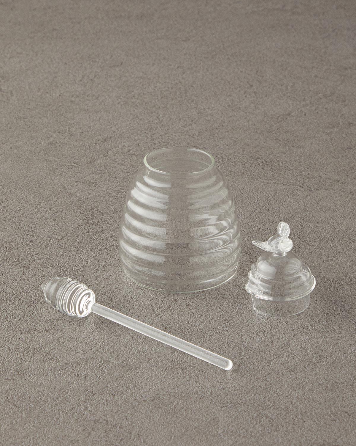 Purki Borosilicat Miere Borcan 10.5 cm Transparent