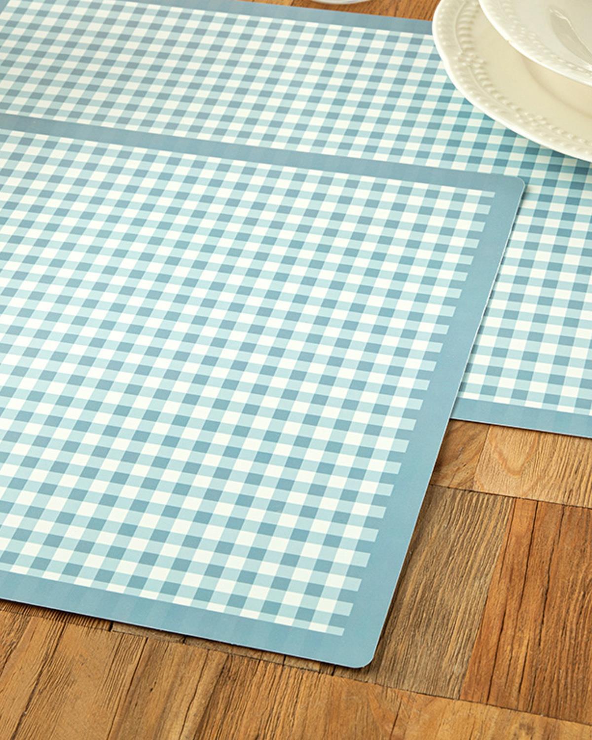 Quadrat Polypropilen 4 Set Place Mat 30x45 cm Blue