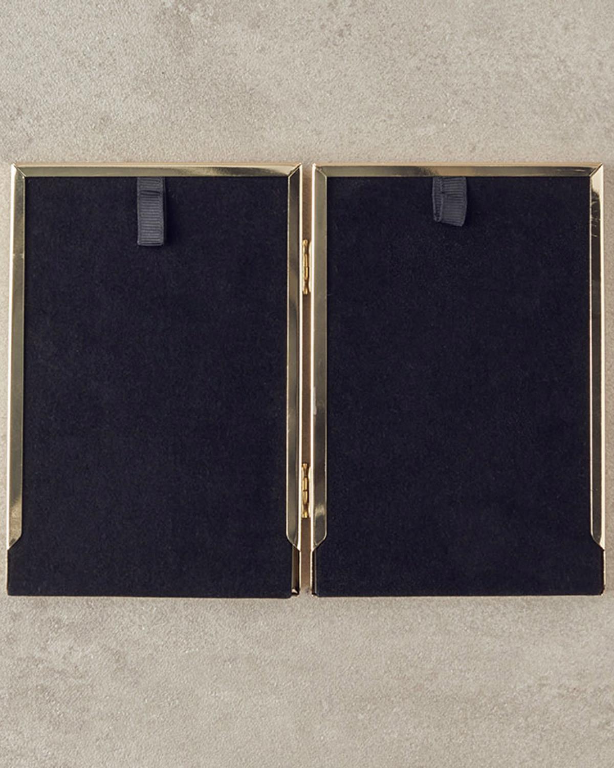 Ramă foto, Jaspe, metal, 10x15 cm, auriu