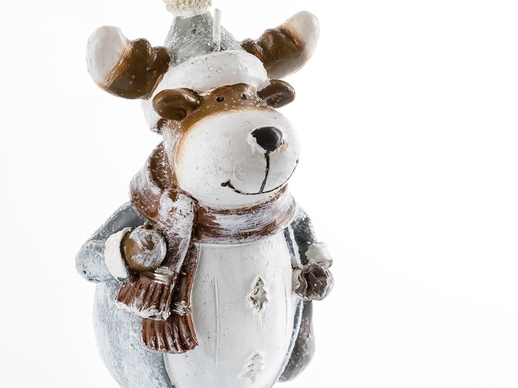 Reindeer Candle 8x8x13 cm Colorful