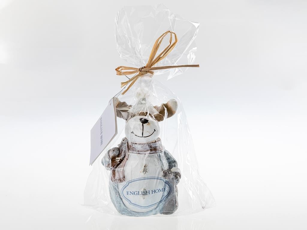 Reindeer Candle 8x8x13 cm Colorful