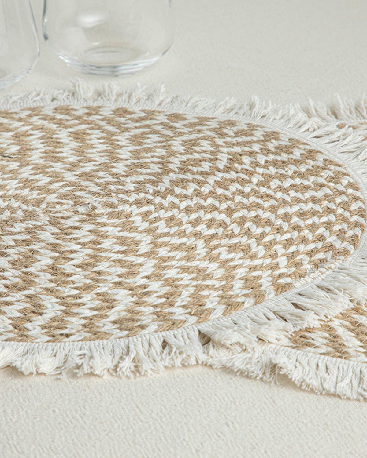 Rolena Jute 2 Set Place Mat 35 cm Cream