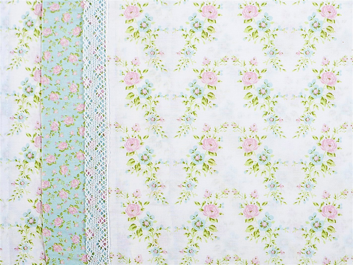 Roselle Bobbin Laced 2 set 50x70 cm Roz
