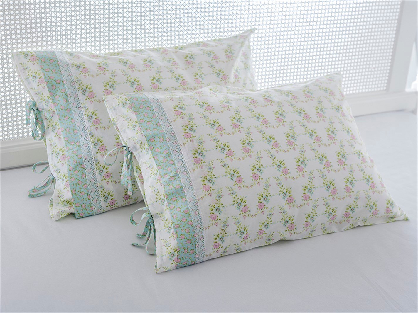 Roselle Bobbin Laced 2 set 50x70 cm Roz
