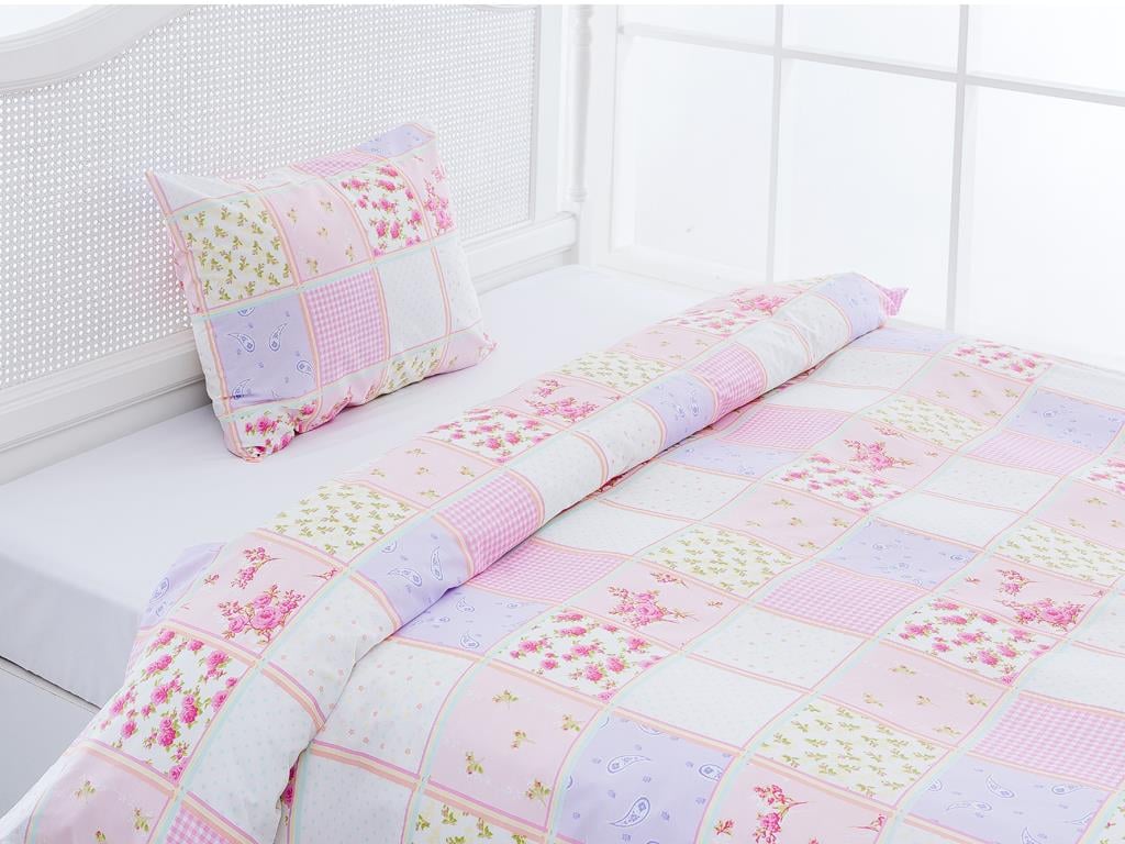 Rosepatch Bumbac For One Person  SET LENJERIE DE PAT 160x220 cm Pink