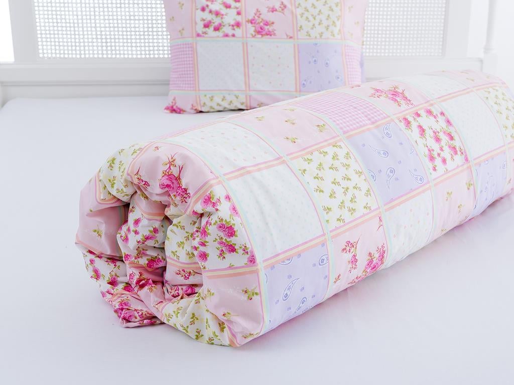 Rosepatch Bumbac For One Person  SET LENJERIE DE PAT 160x220 cm Pink