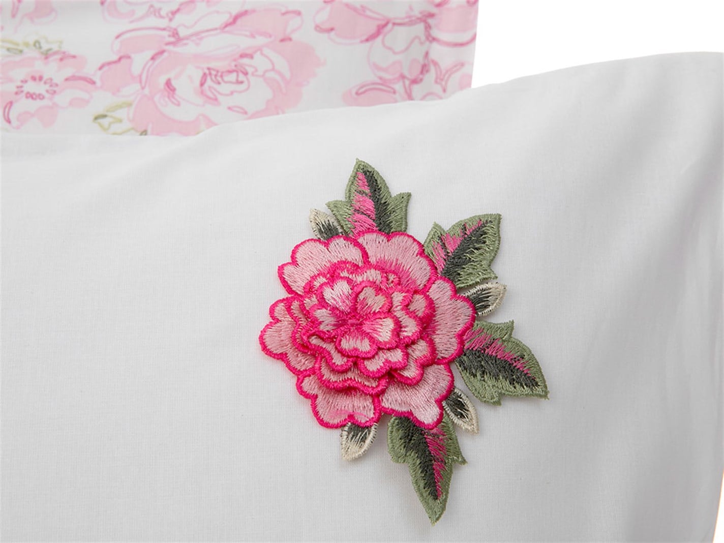 Rosey Rosses 57 Tel / 144 Numărul de fir 2 bucăți aplicare 50x70 cm Roz