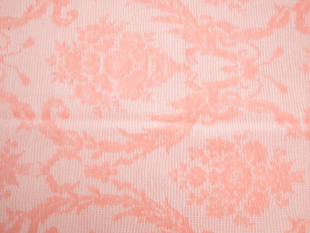 Rosy Damask  Waffle Double Person  PĂTURĂ 200x220 cm Pink