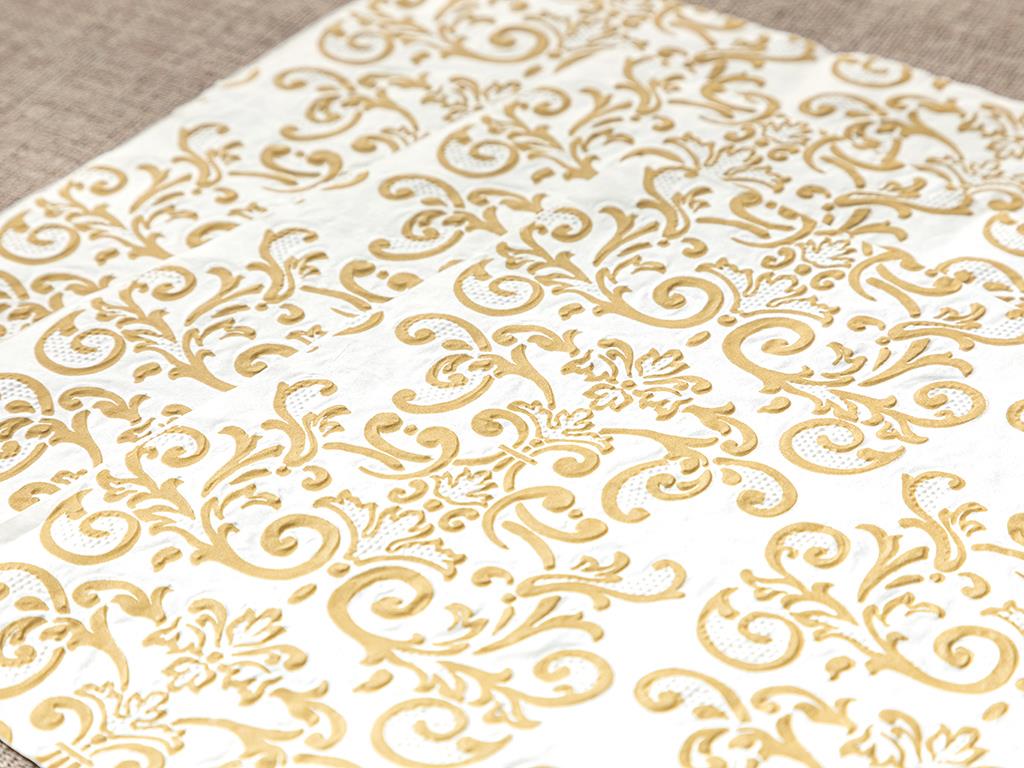 Royal Ornament Paper 20 Set Tissue Napkin 33x33 cm Gold