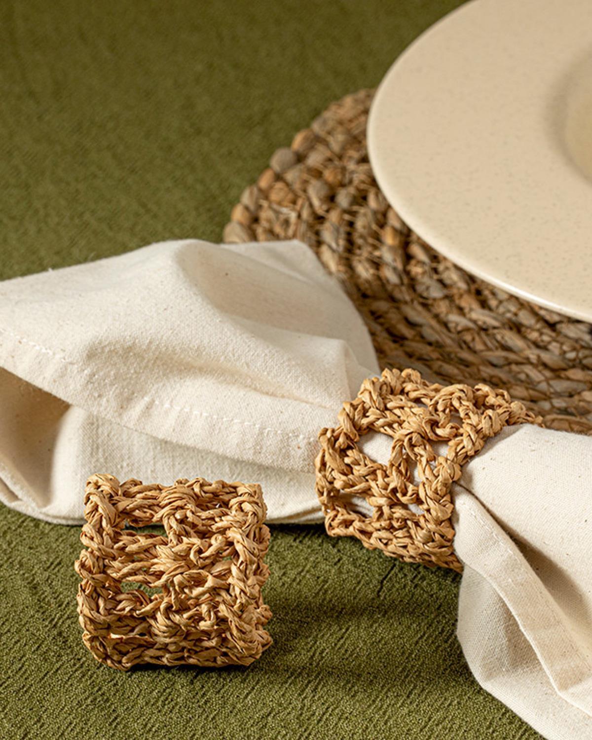 Rosemary Paper Rope 2 Set Napkin Ring 6 cm Natural