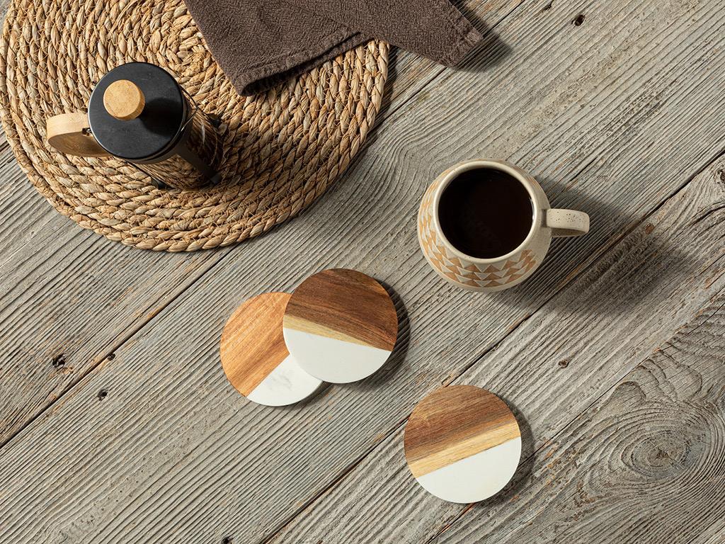 Sandra Acacia 4 Pcs Coaster 9,6 cm