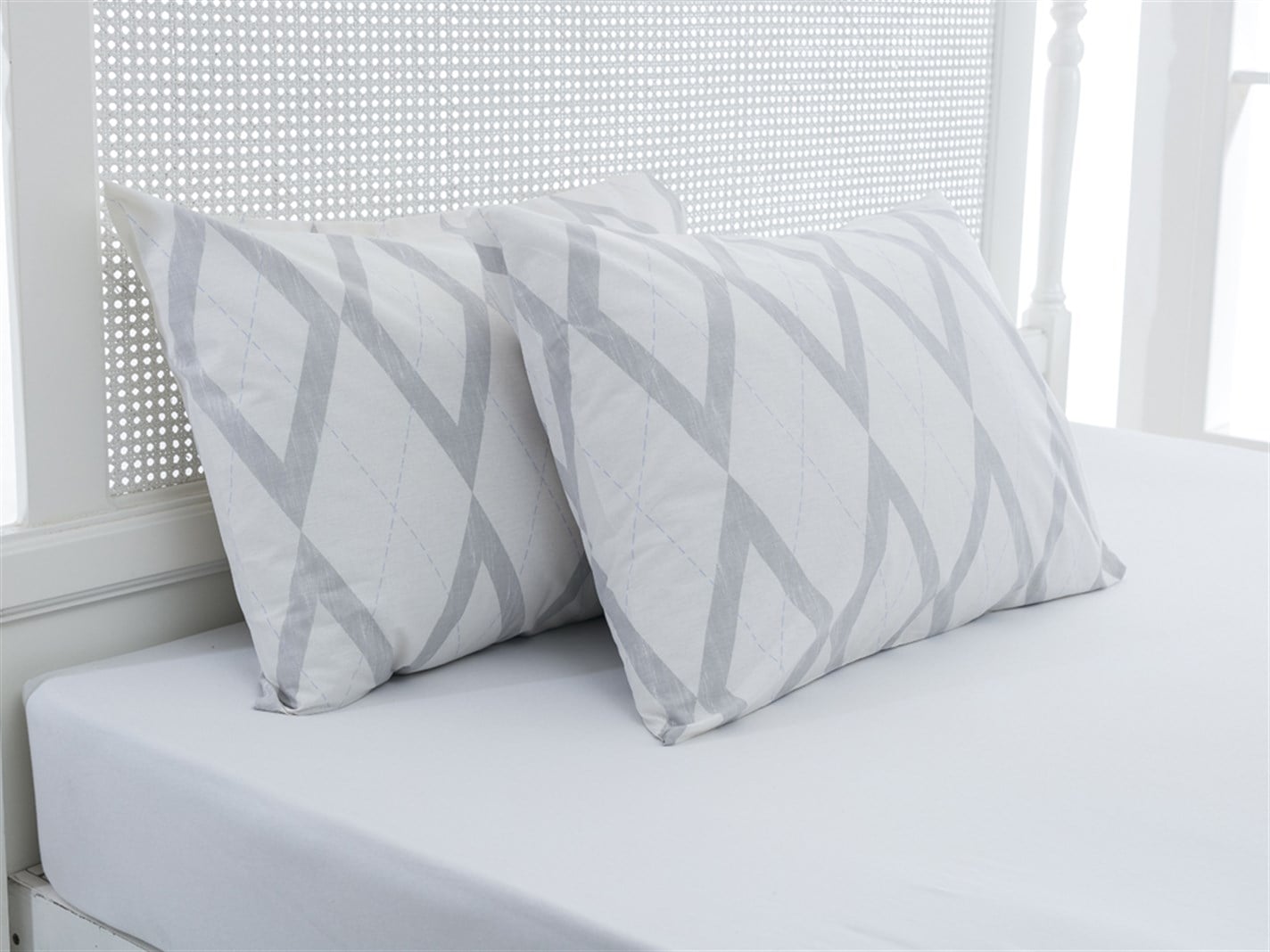 scandinav 57 Tel / 144 Numărul de fir 2 set 50x70 cm Albastru