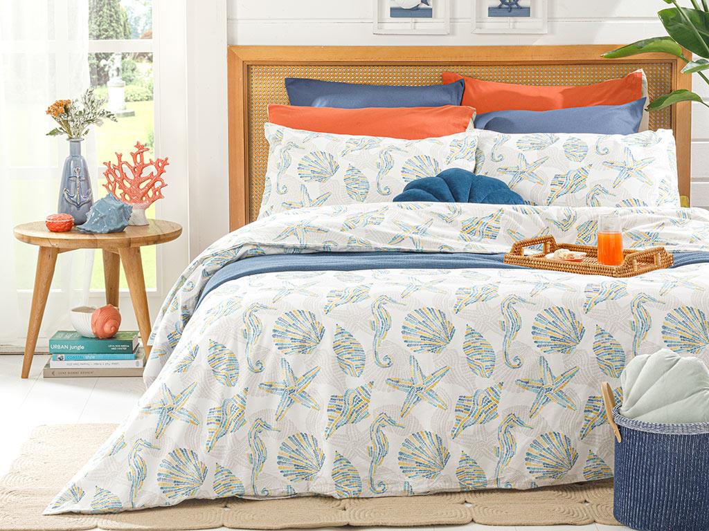 Sea Pop Cottony  Super King  SET LENJERIE DE PAT 260x220 cm Albastru.