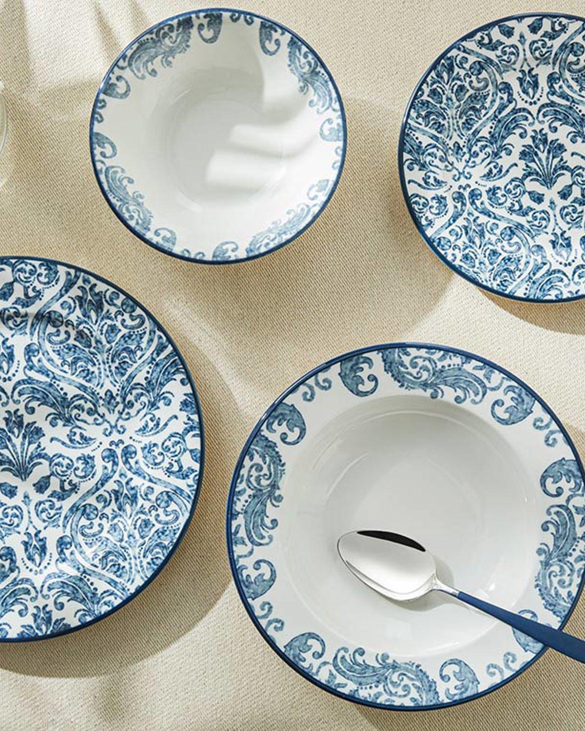 Hypnos Porcelain Dinner Set 8 ParÃ§a 2 KiÅilik Dark Blue