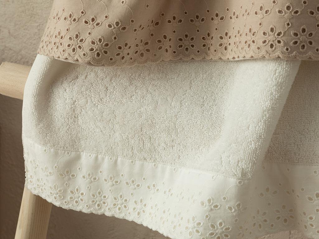 Set 2 prosoape, Cecilia, bumbac, 50x70 cm, ecru-bej