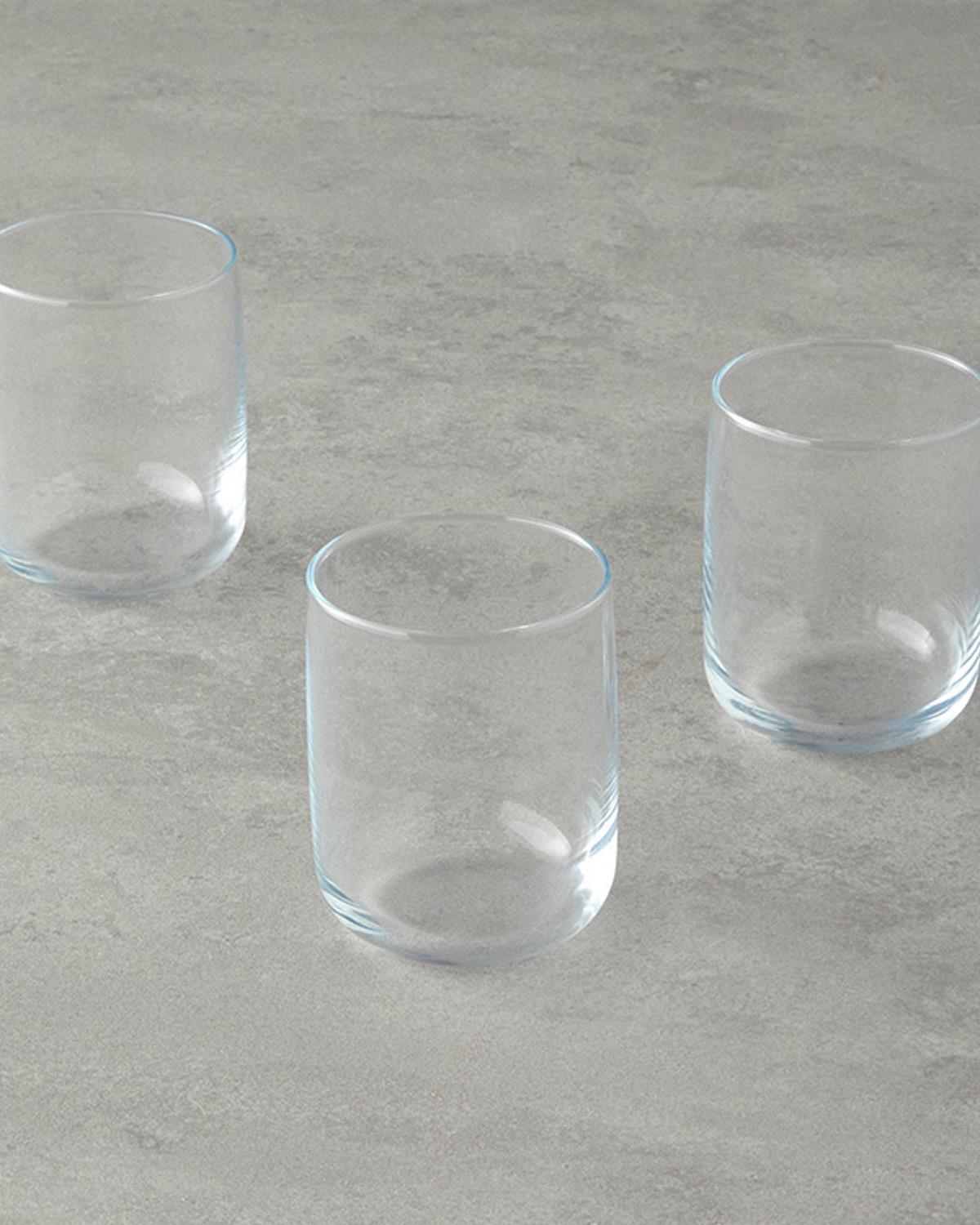 Set 3 pahare pentru băuturi răcoritoare, Sare, sticlă, 270 ml, transparent