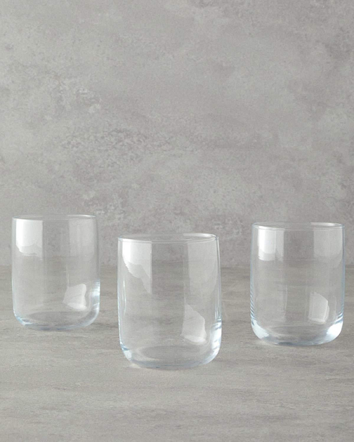 Set 3 pahare pentru băuturi răcoritoare, Sare, sticlă, 270 ml, transparent