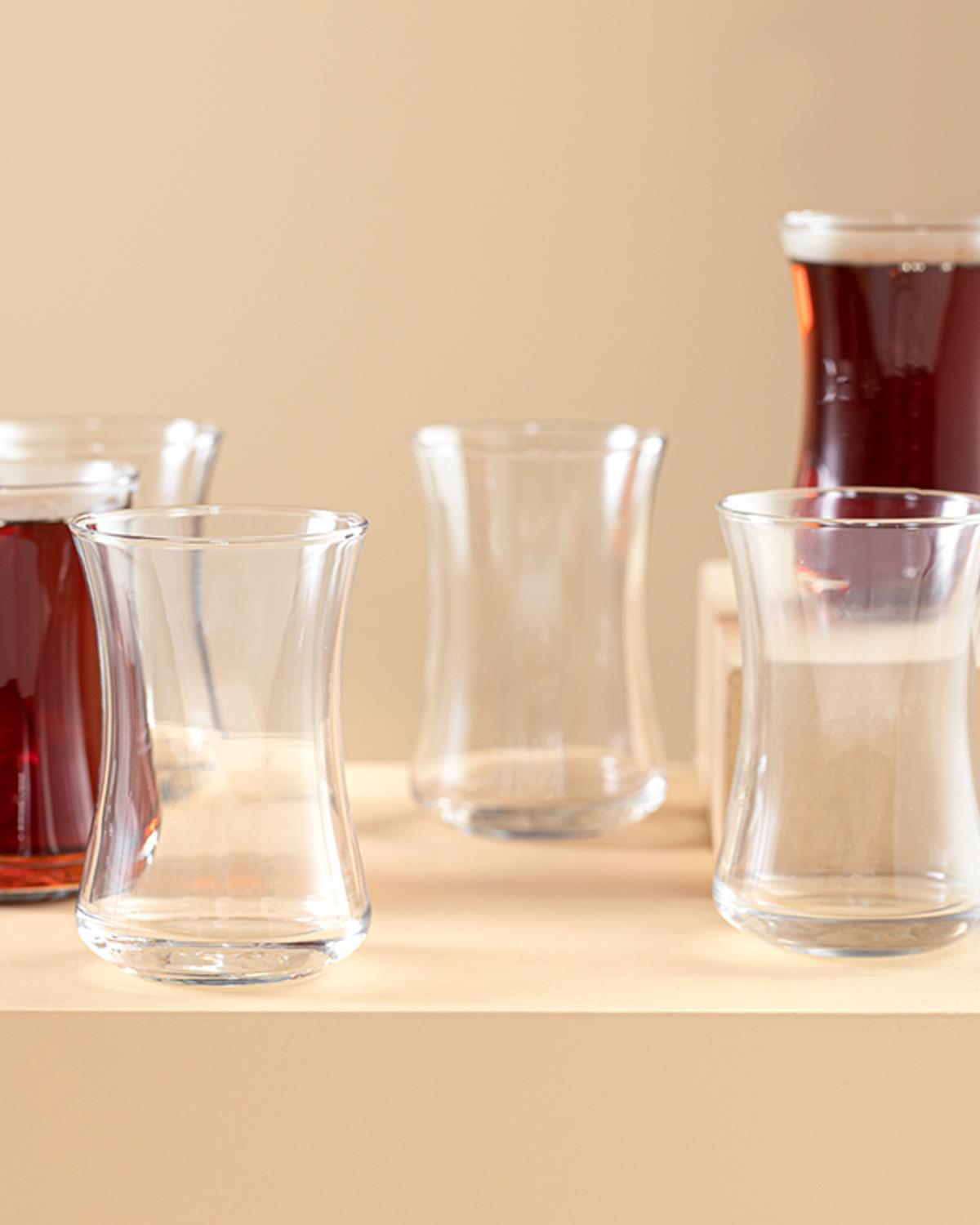 Basel Glass 6 Set Tea Glass 160 ml Transparent