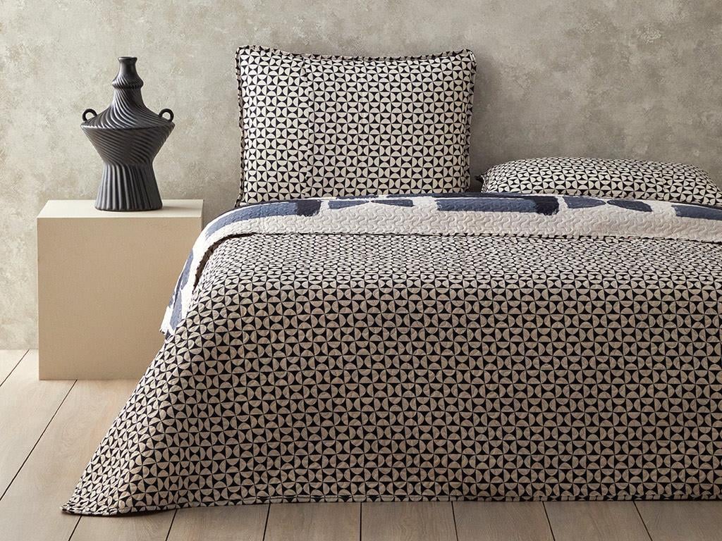 Multipurpose Double Person Bed Quilt Set 200x220 cm Black