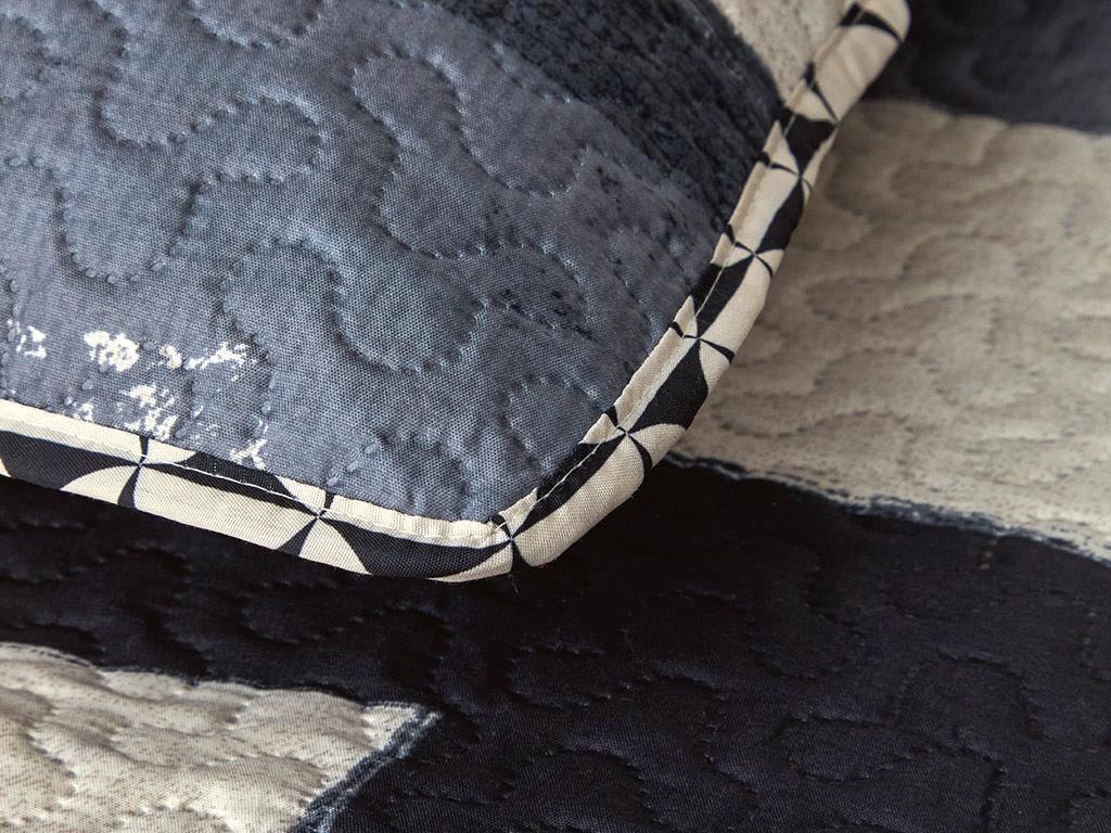 Multipurpose Double Person Bed Quilt Set 200x220 cm Black