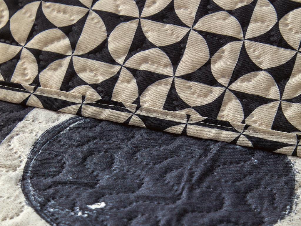 Multipurpose Double Person Bed Quilt Set 200x220 cm Black