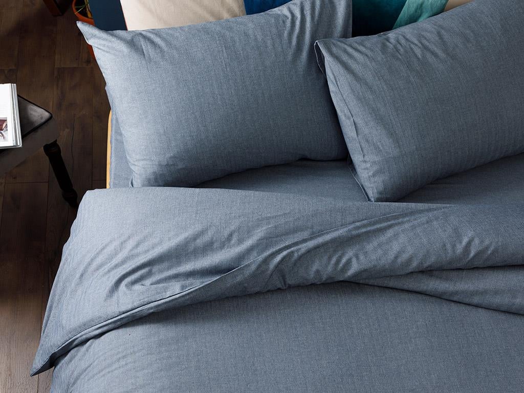 Sharp Twill Suit Double Person Duvet Cover Set 200x220 cm Dark Blue