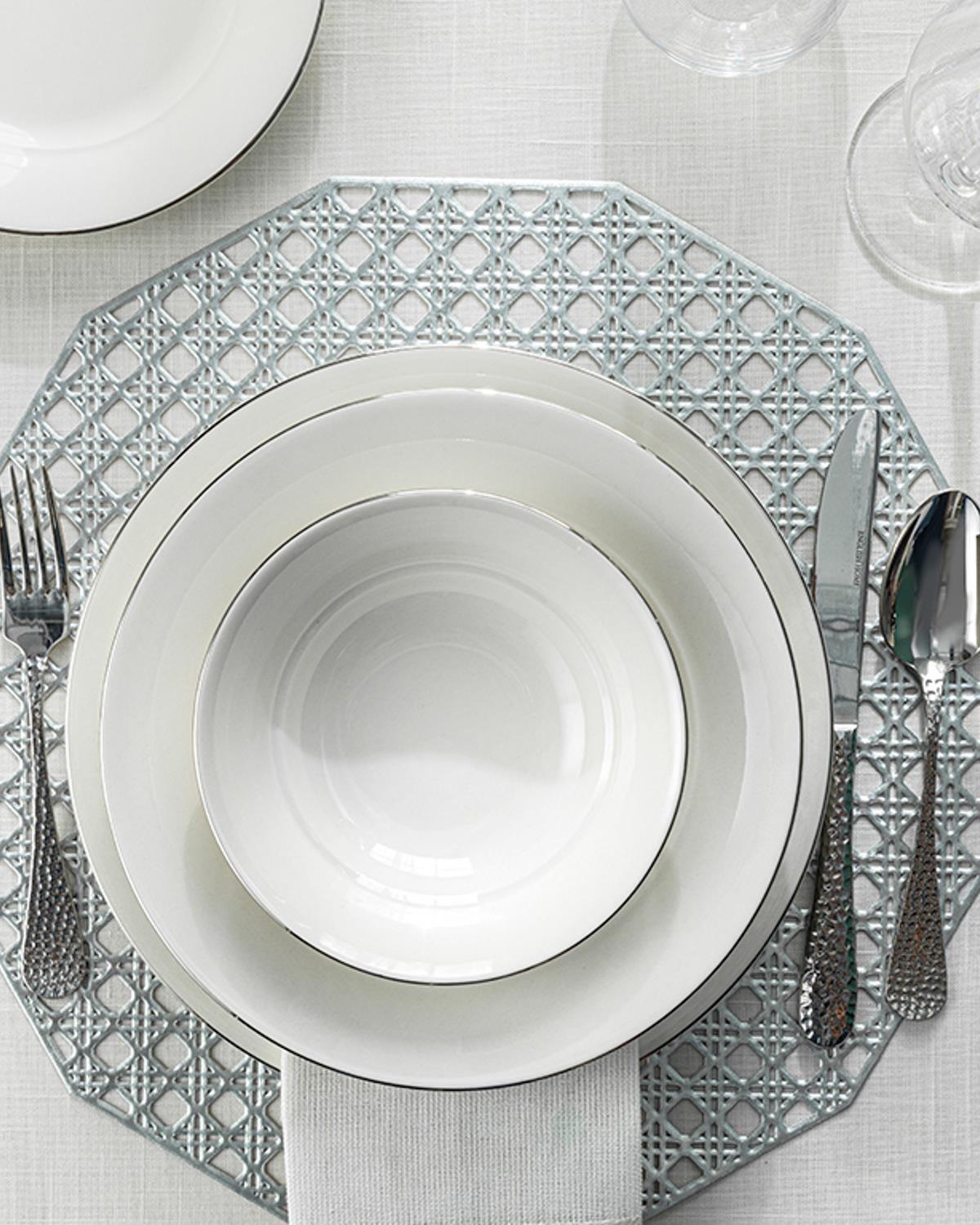 Sirius Porcelain Dinner Set 24 ParÃ§a 6 kiÅilik Silver.