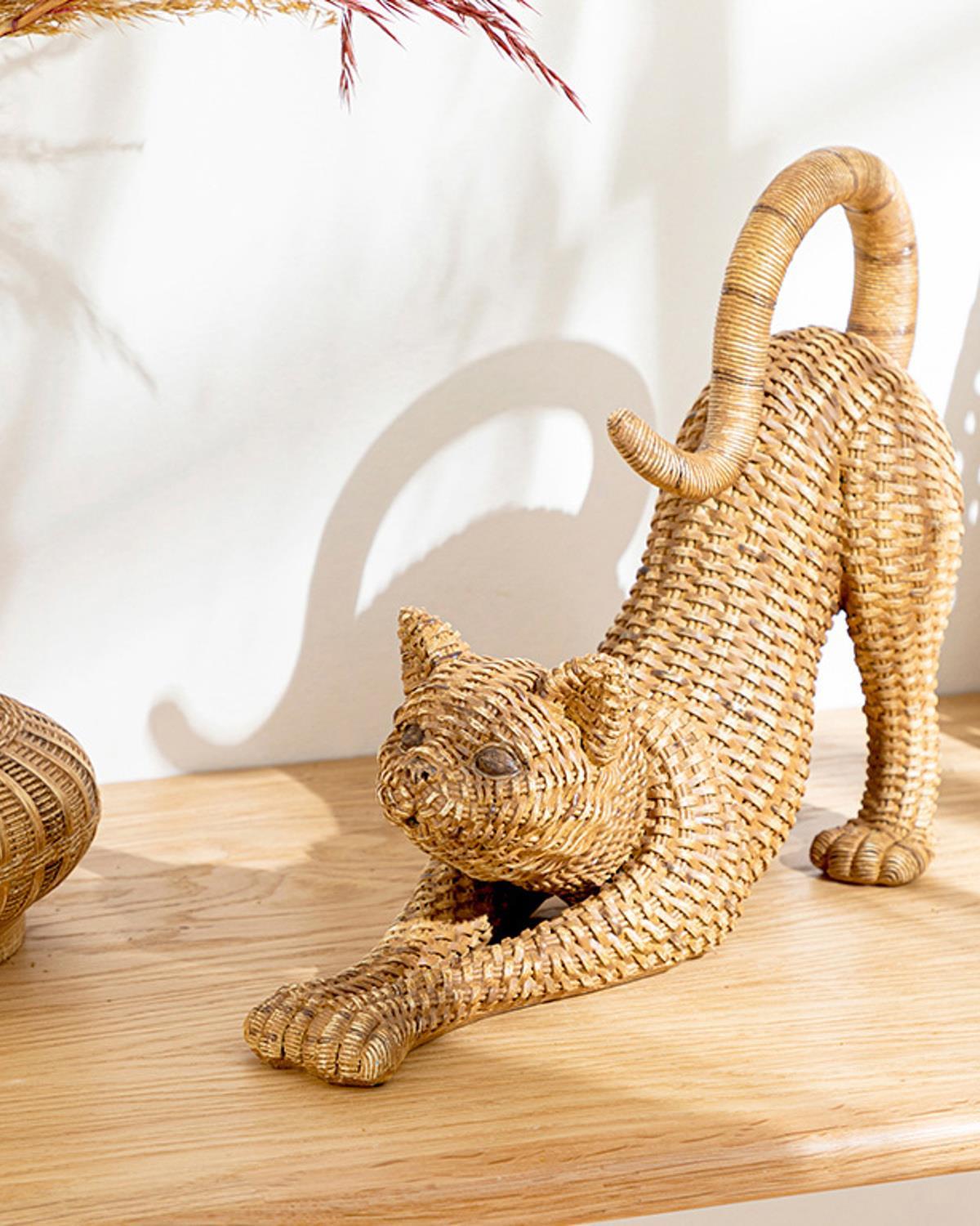 Sleepy Cat Obiect Decorativ , 30,5*10*23 Cm, Albastru-Beige