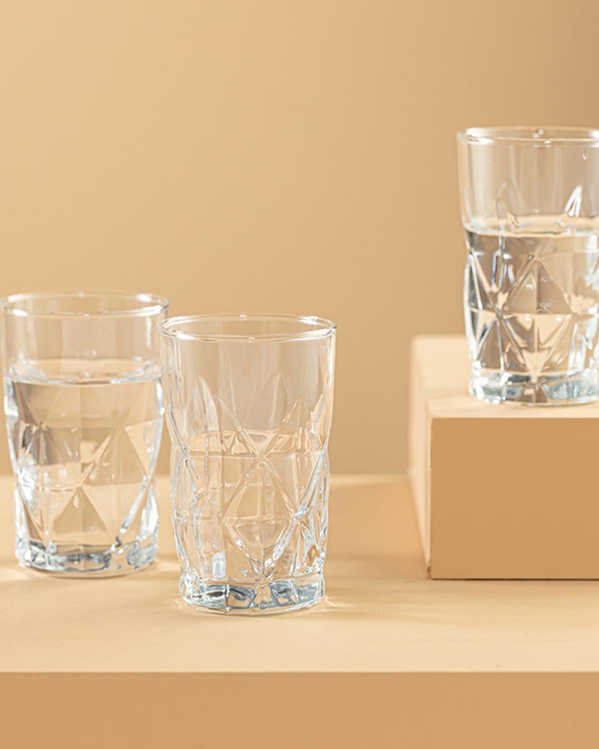 Sofya Glass 6 Set Served with Coffee Water Glass 110 ml Transparent
