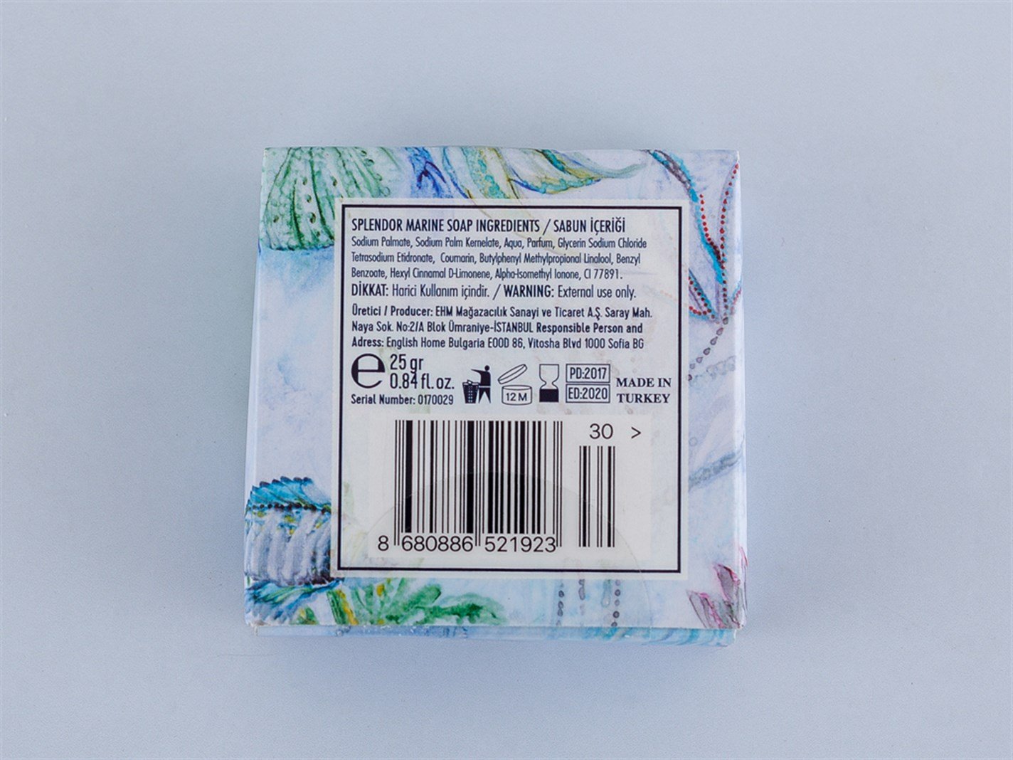 Splendor marin Cosmetic Box 25 gr Alb