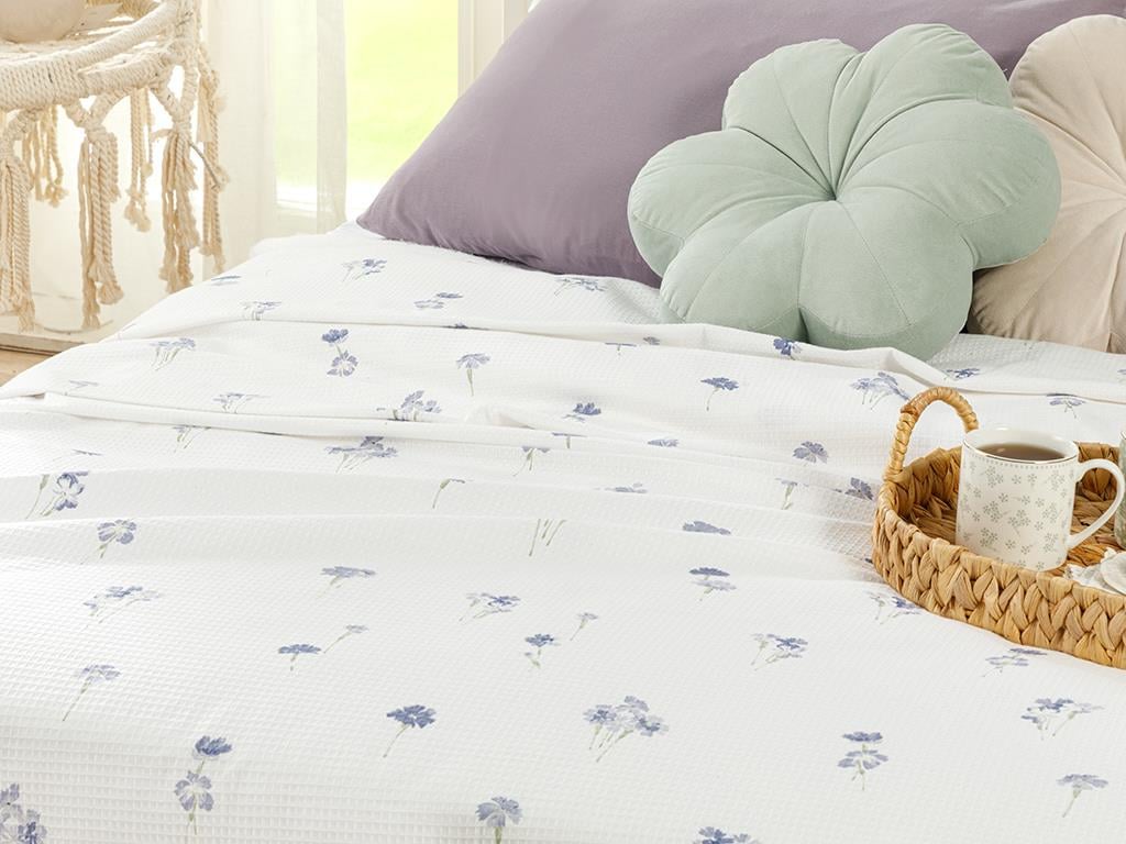 SPRING FLOWERS  Cu imprimeu Double Person  CUVERTURĂ 200x220 cm Lila