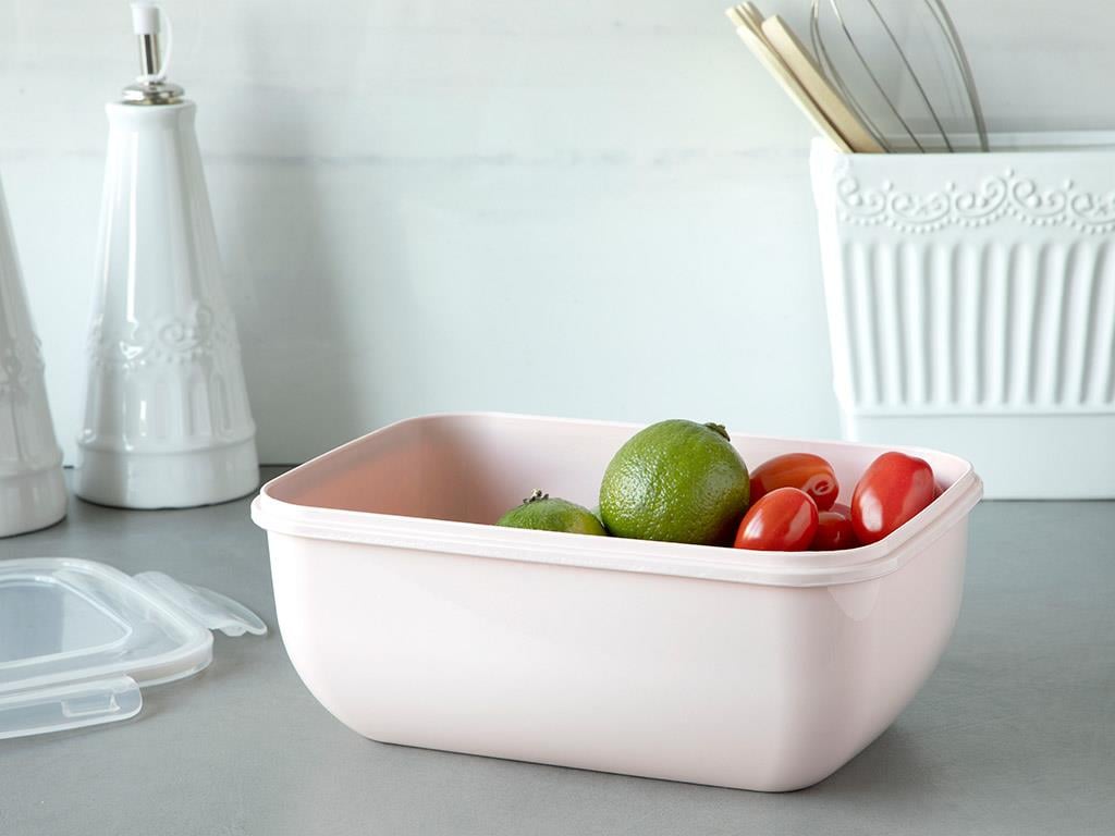 Stella Plastic Rectangular Cutie De Depozitare 2300 ml Roz