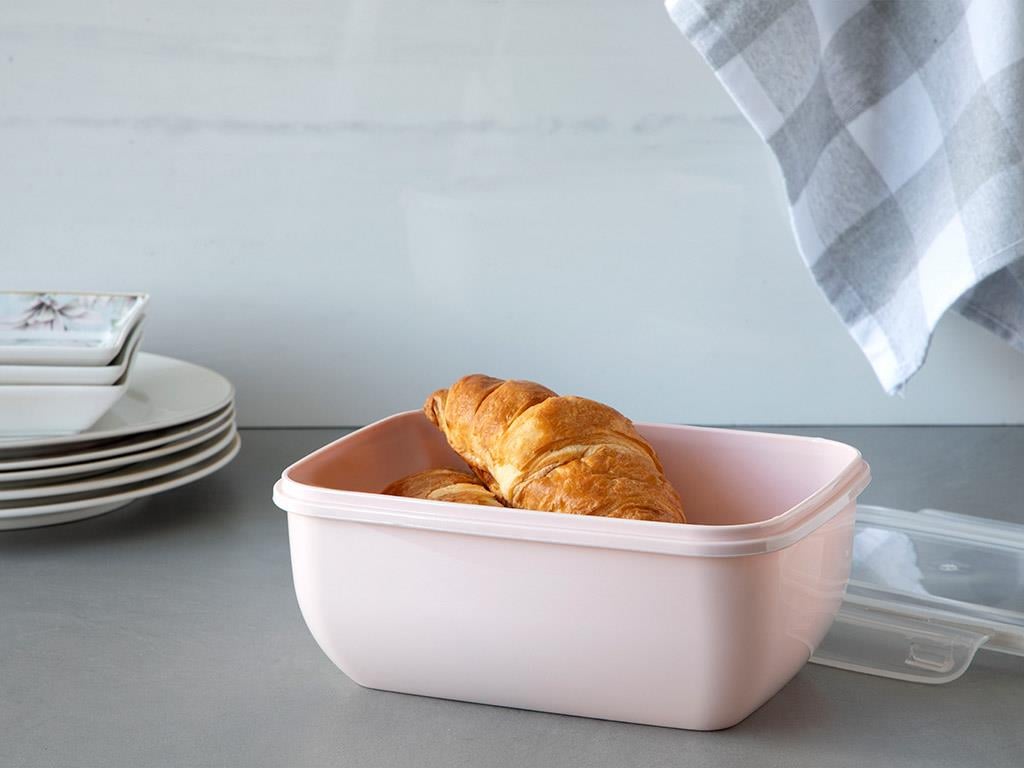 Stella Plastic Rectangular Cutie De Depozitare 1400 ml Roz