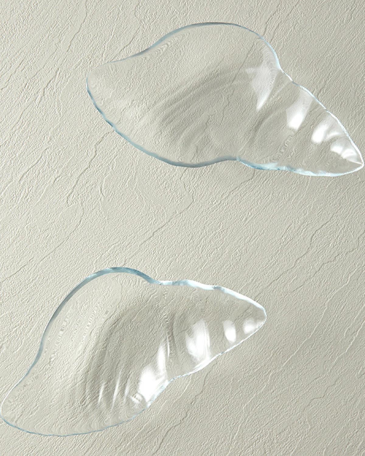 Glass 2 Set Appetizers 22 cm Transparent