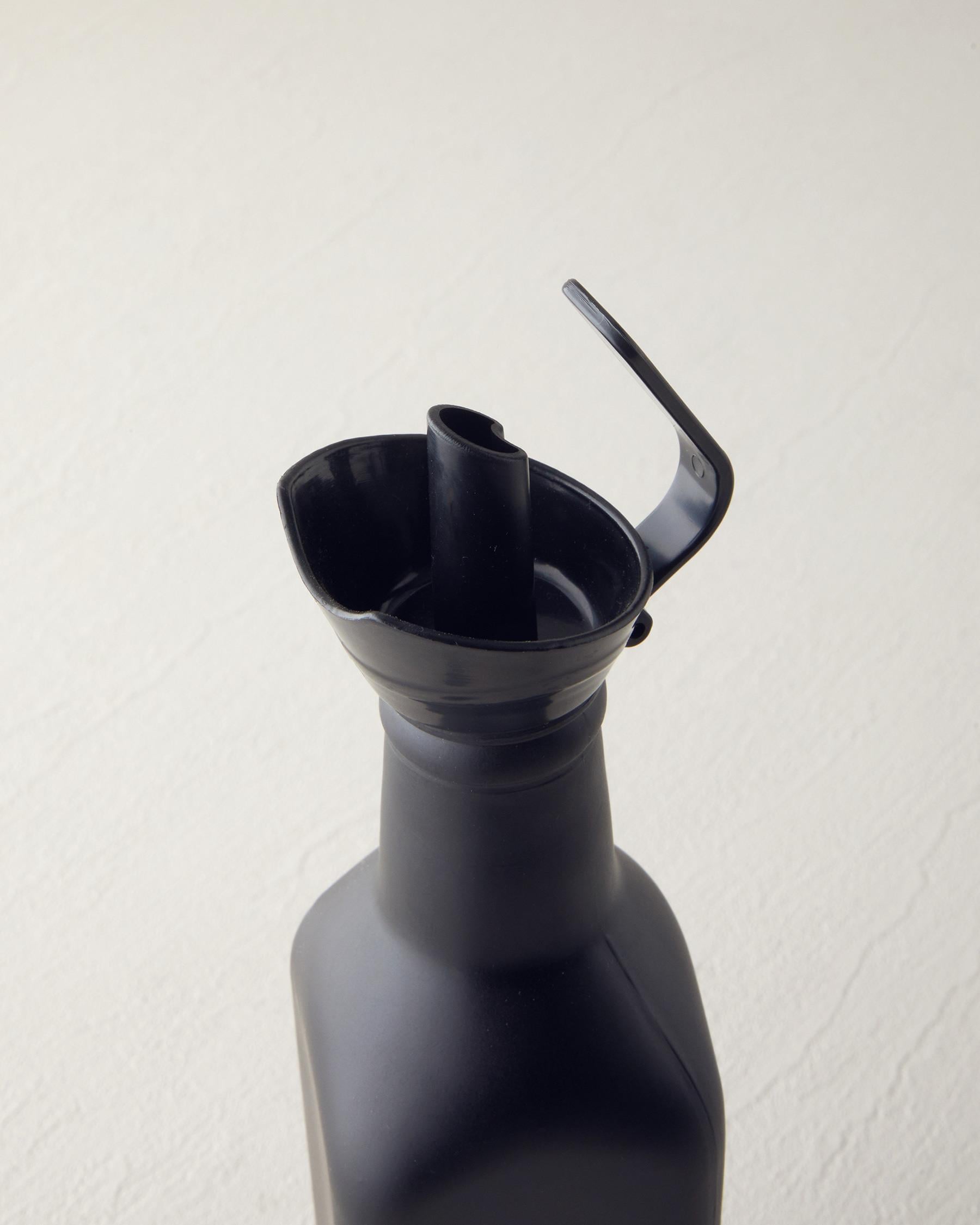 Sticlă Cu 2 Piese Recipient Ulei - Oțet 500 ml Negru
