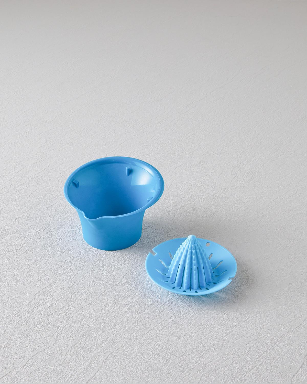 Mini Squeezer Plastic Storcător Lămâie 10 cm Albastru
